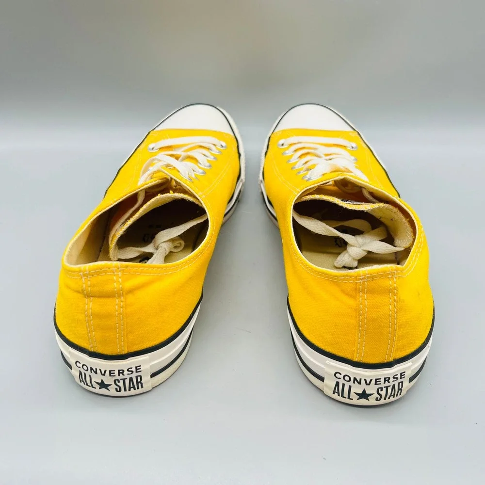 Converse Shoes Mens 11 Yellow Canvas Chuck Taylor All Star Ox Low Top Sneakers